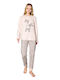 Modalove Set Pijamale pentru Femei Beige