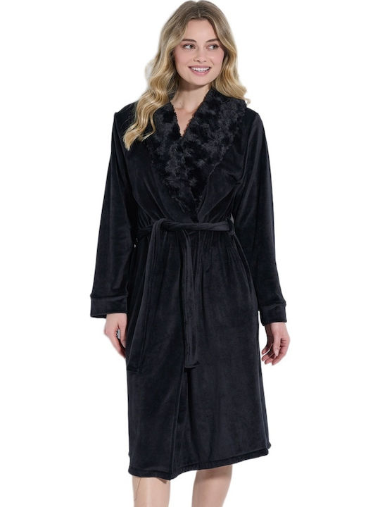 Jeannette Lingerie Pentru Femei Halat Black