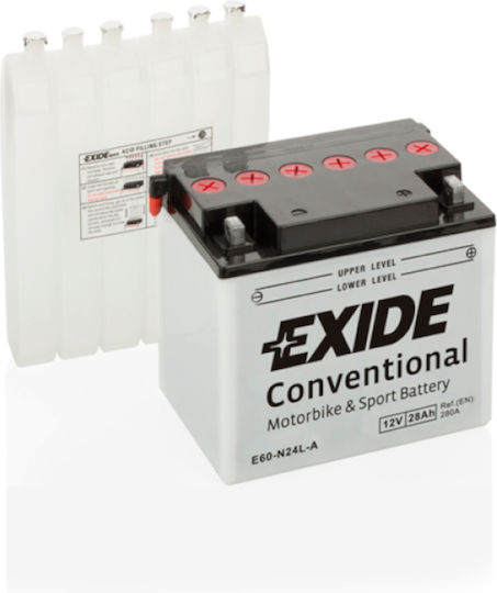 Motorradbatterie Exide E60-n24l-a 12V 28Ah