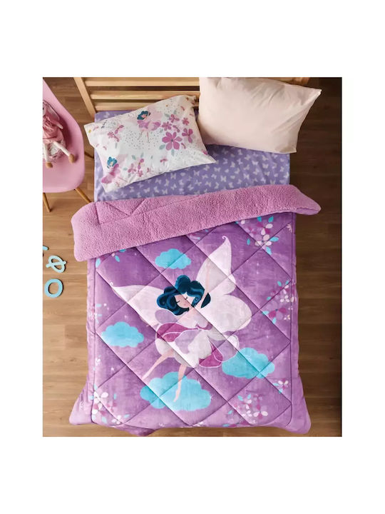 Kentia Kids Duvet Cover Double Sided Single with Hollowfiber Filling Sirin Lila 160x220cm