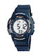 Jaga Men's Watch Battery with Blue Rubber Strap