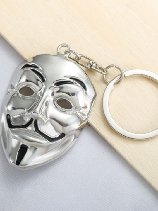 Silver Keychain Mask "V Vendeta" Silver Keychain Mask "V Vendeta" Molfs