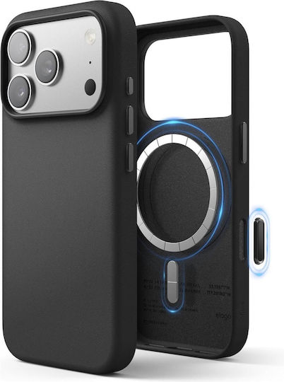 Elago Back Cover Piele Negru (iPhone 17 Pro)