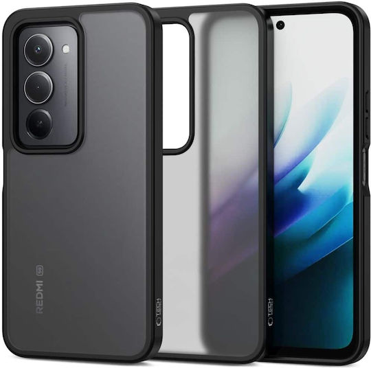 Tech-Protect Umschlag Rückseite Silikon / Kunststoff Schwarz (Redmi 15)
