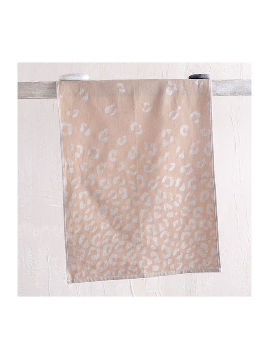 Rythmos Leopard Towel from 100% Cotton in Beige...