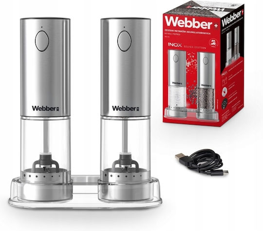 Webber Salz- und Pfeffermühlen-Sets Elektrische Gewürzmühlen