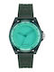 adidas Women's Watch with Green Rubber Strap