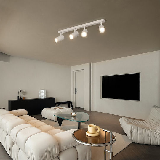 kelvo Spot with 4 Lights and with Socket GU10 in White Color