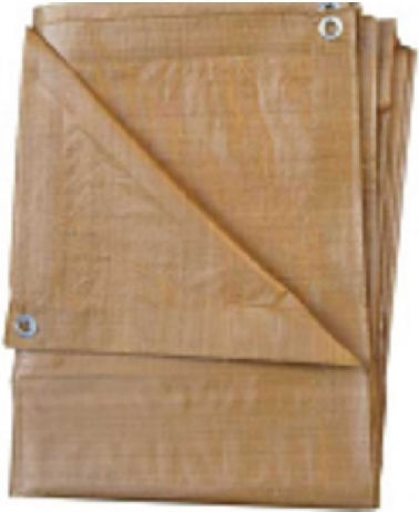 Waterproof Tarpaulin 120gr/m² 10x6m. Light Type Beige