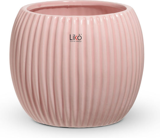 Fankon Flowers Planter Ceramic Pink 16x16x13.5cm.
