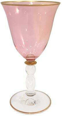 Griffe Montenapoleone Glass Water made of Glass in Pink Color Goblet