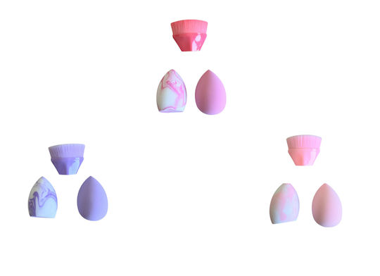 Ro-Ro Accessories Set with Makeup Sponges for Foundation 3 Pieces