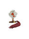 Kalliopi Silver Handmade Tabletop Lucky Charm Little Tree White made of Glass 2026 8x12cm 1pcs