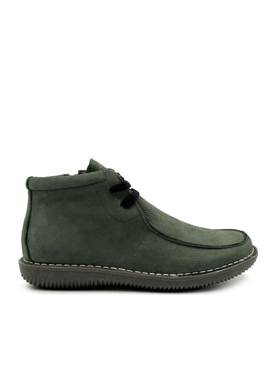 Chacal Leather Women's Ankle Boots Green