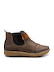 Leder Stiefeletten Damen Tabac Braun