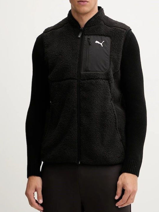 PUMA Αμάνικο Μπουφάν Μαύρο