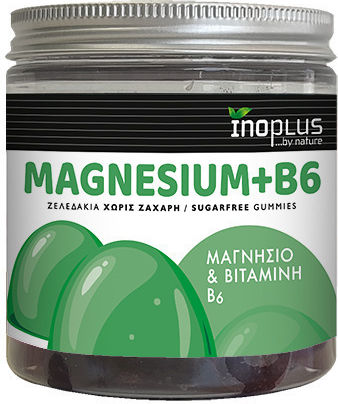 Ino Plus Magnesium + Vitamin B6 60 желирани бонбони Blueberry