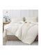 Saray Home Duvet Cover Set Single with Pillowcase 160x240 Ivory Coast