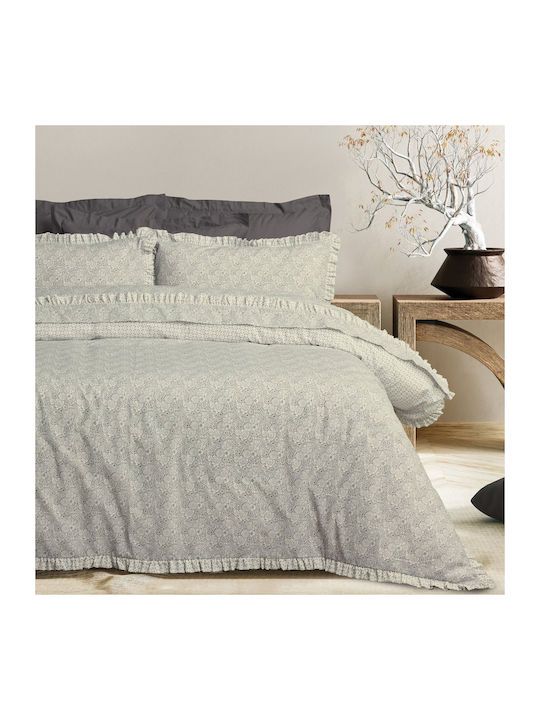 Das Home Duvet Cover Set Cotton Queen with 2 Pillowcases 220x240 3180 Beige, Black