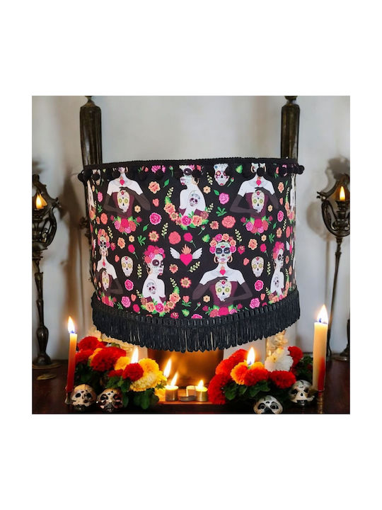 Oxygen Goth Skulls Table Lamp for E27 with Black Shade and Base