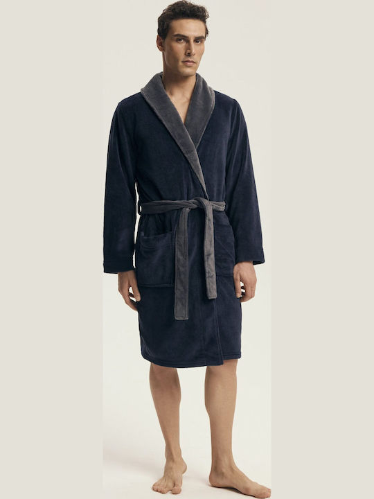 Henderson Men's Winter Pajama Robe Blue