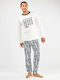 Gisela Men's Winter Pajama Blouse Graphite