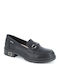 Leather Women's Loafers in Black Color