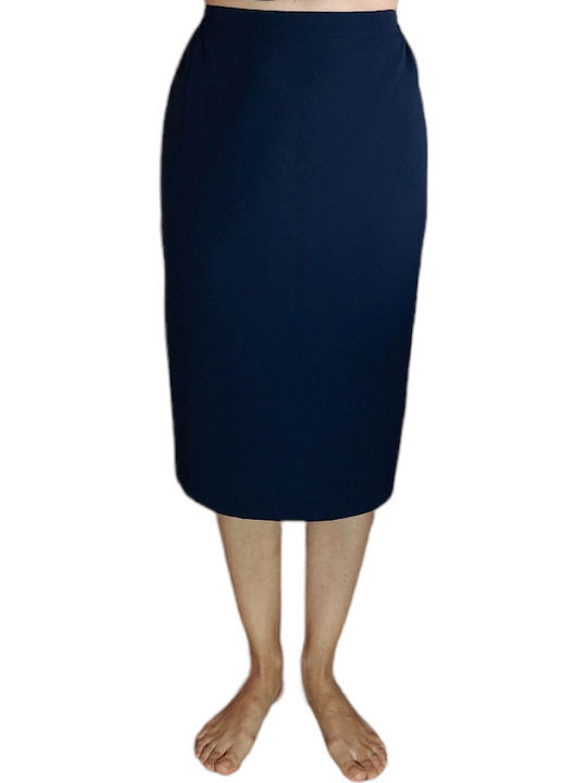 Crepe Maxi Skirt Black - Blue