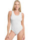 Elastisches Damen-Bodysuit Breiter Randa Bamboo Walk W2221_01 Weiß