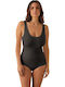 Jadea Gray-Anthracite Cotton Sleeveless Bodysuit Wide Straps 4152