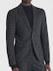 Men's Winter Suit Jacket Slim Fit Black