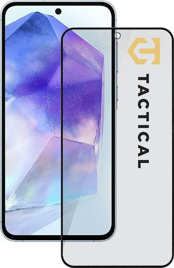 Tactical 5D 0.33mm Vollkleber Privatsphäre Gehärtetes Glas Schwarz (Galaxy A55)