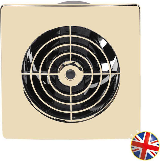 Manrose Loprofile Extractor Fan Ø120mm Gold Brass Square