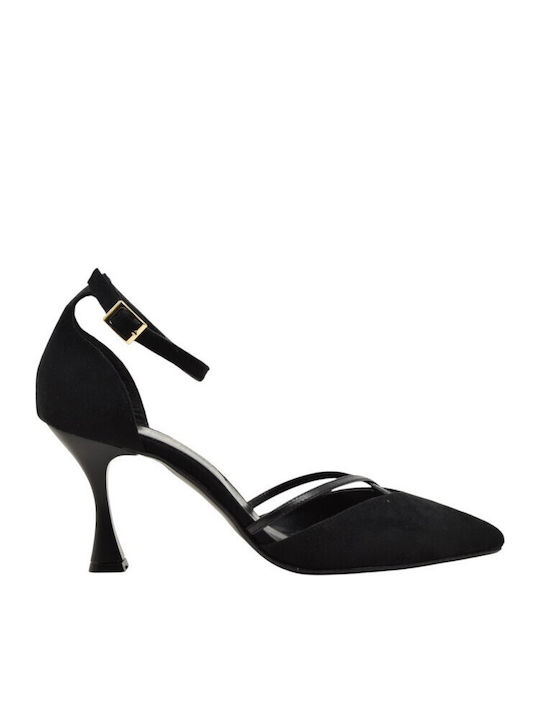 Suede Γόβες Μαύρες