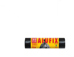 Alufix Σακούλες Απορριμάτων Χωρητικότητας 240lt 125x100cm 10τμχ Μαύρες