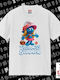 Smurfs Classic Double Stitch T-shirt Without Side Seams White 100% Cotton Vegan & Oeko-tex Certified