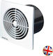 Manrose Wall-mounted Ventilator Bathroom 100mm White