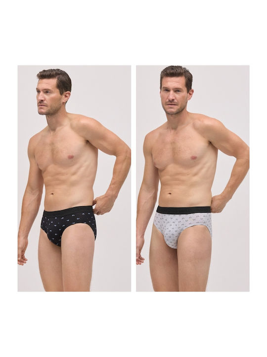 Herren Slips Gray mit Mustern 2Packung