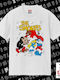 Smurfs Classic T-shirt Double Stitching Without Side Seams White 100% Cotton Vegan & Oeko-tex Certified
