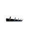 Klikareto Wall-Mounted Bathroom Hook with 5 Positions Black