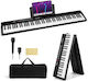 Costway Synthesizer MU10117DE-BK με 88 Δυναμικά Πλήκτρα Μαύρο