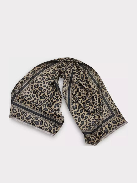 Leopard Double Sided Women's Wool Scarf Multicolour