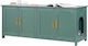 Wooden Sideboard Blue