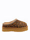 Winter Women's Slippers with Fur Brown
