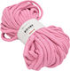 Κορδόνι Bobby Braided 8mm 400γρ 100% Cotton Ροζ