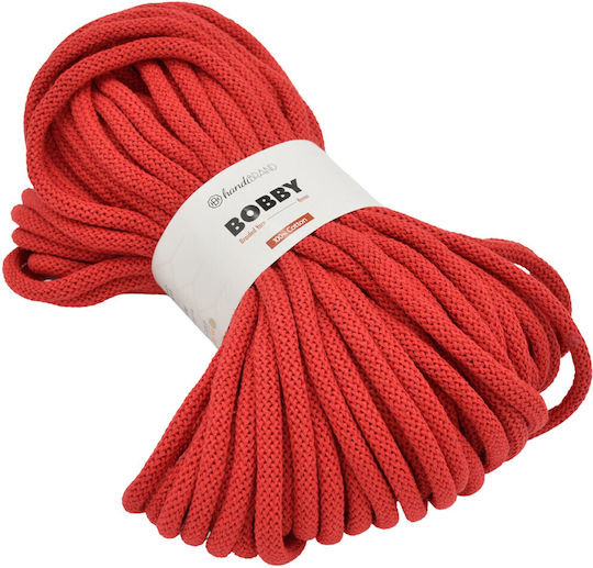 Κορδόνι Bobby Braided 8mm 400γρ 100% Cotton Κόκκινο