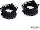 Lace Elastic Wrist Restraints Black