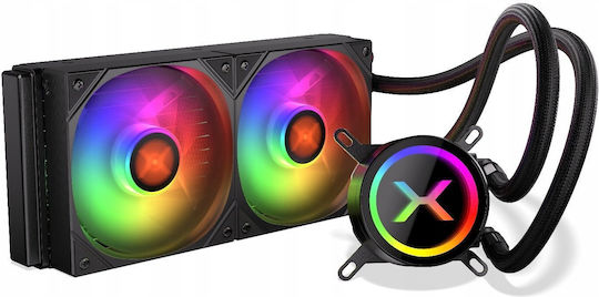 Krux HydroX 240 ARGB Υδρόψυξη AIO CPU με 2 Ανεμιστήρες 120mm