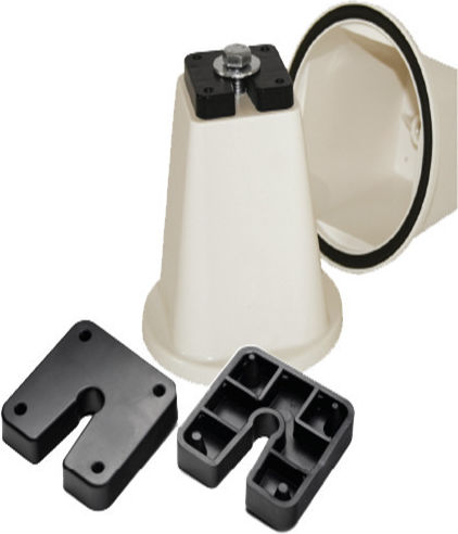 Air Conditioner Support Brackets Plastic Cone Type White 4 Pieces 0501sc