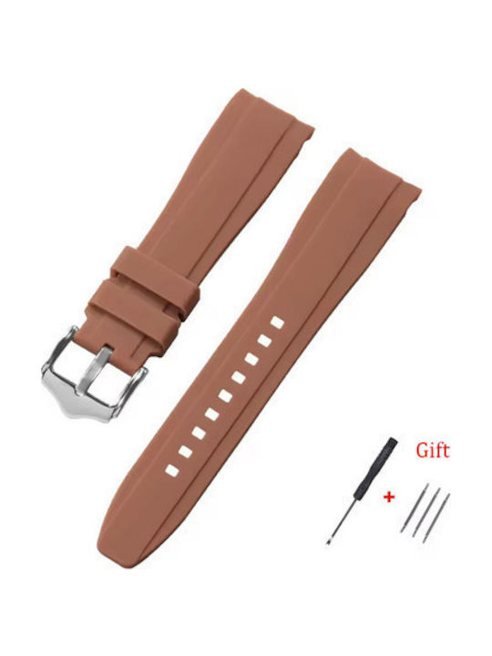 Gummi-Armband Braun 20mm